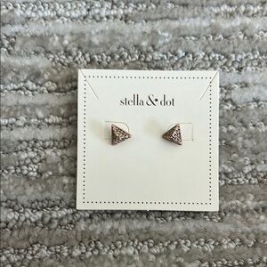 Stella & Dot Triangle Stud Earrings